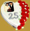 tort serce w marcepanie 25 rocznica ślubu