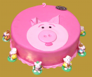tort dziecięcy różowa świnka