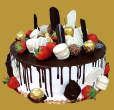tort okolicznościowy czekoladowa dekoracja