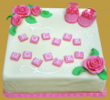 tort na pierwsze urodzinki kwadratowy