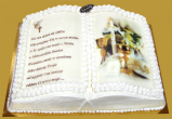tort książka komunijna z opłatkiem